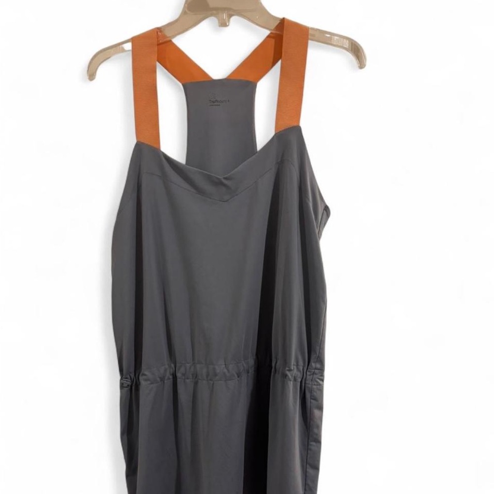 Gap Body Fit sz S Gray Dress with peach Straps - Picture 3 of 15